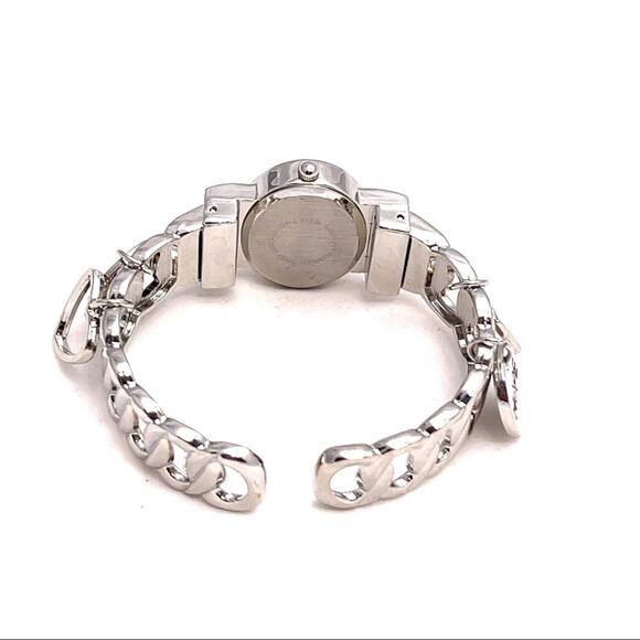 Silver faith hope watch with charms